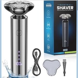 Electric Shaver with Silver Finish
